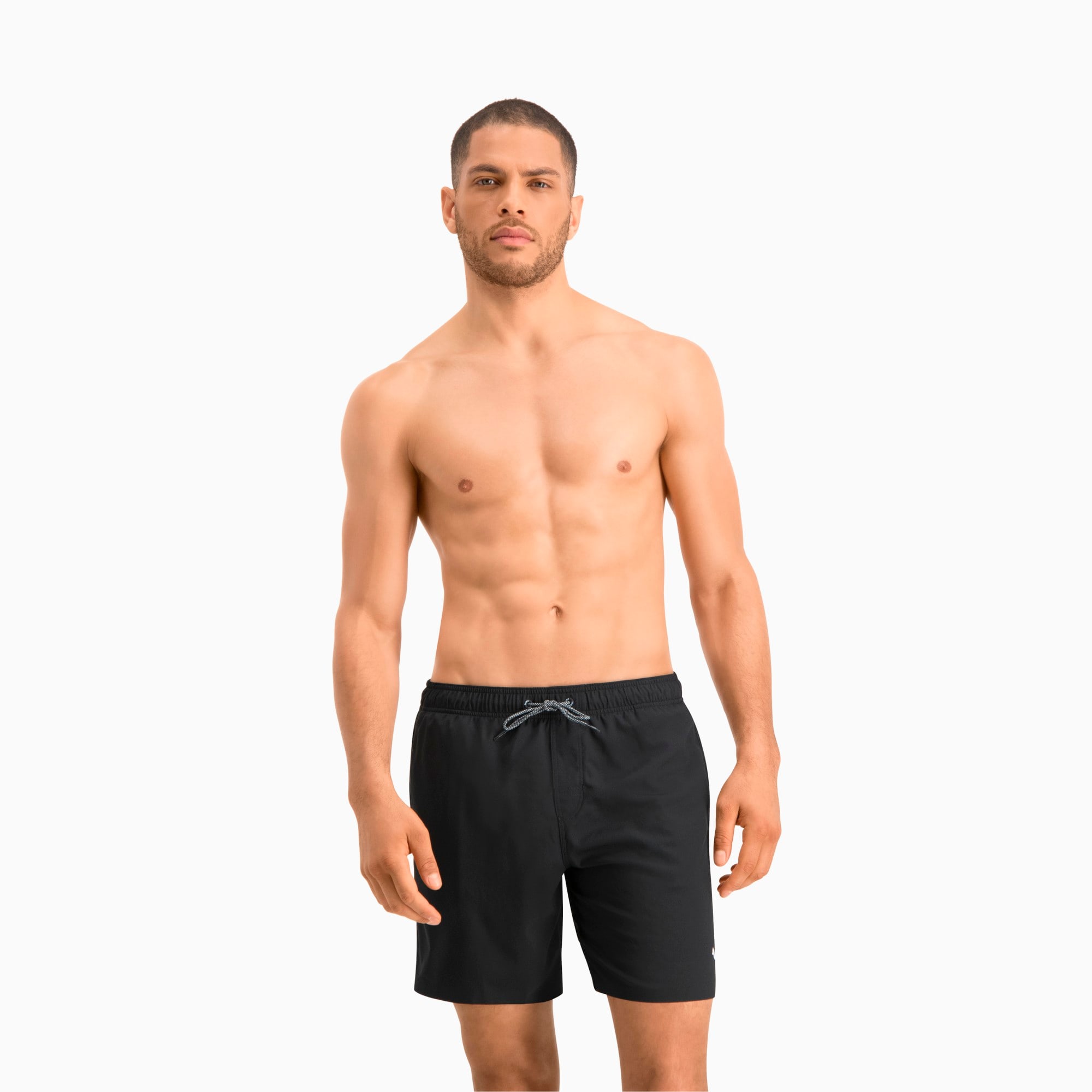 Short de bain semi-long PUMA Swim avec cordon visible pour Homme, Noir, Taille S, Vêtements