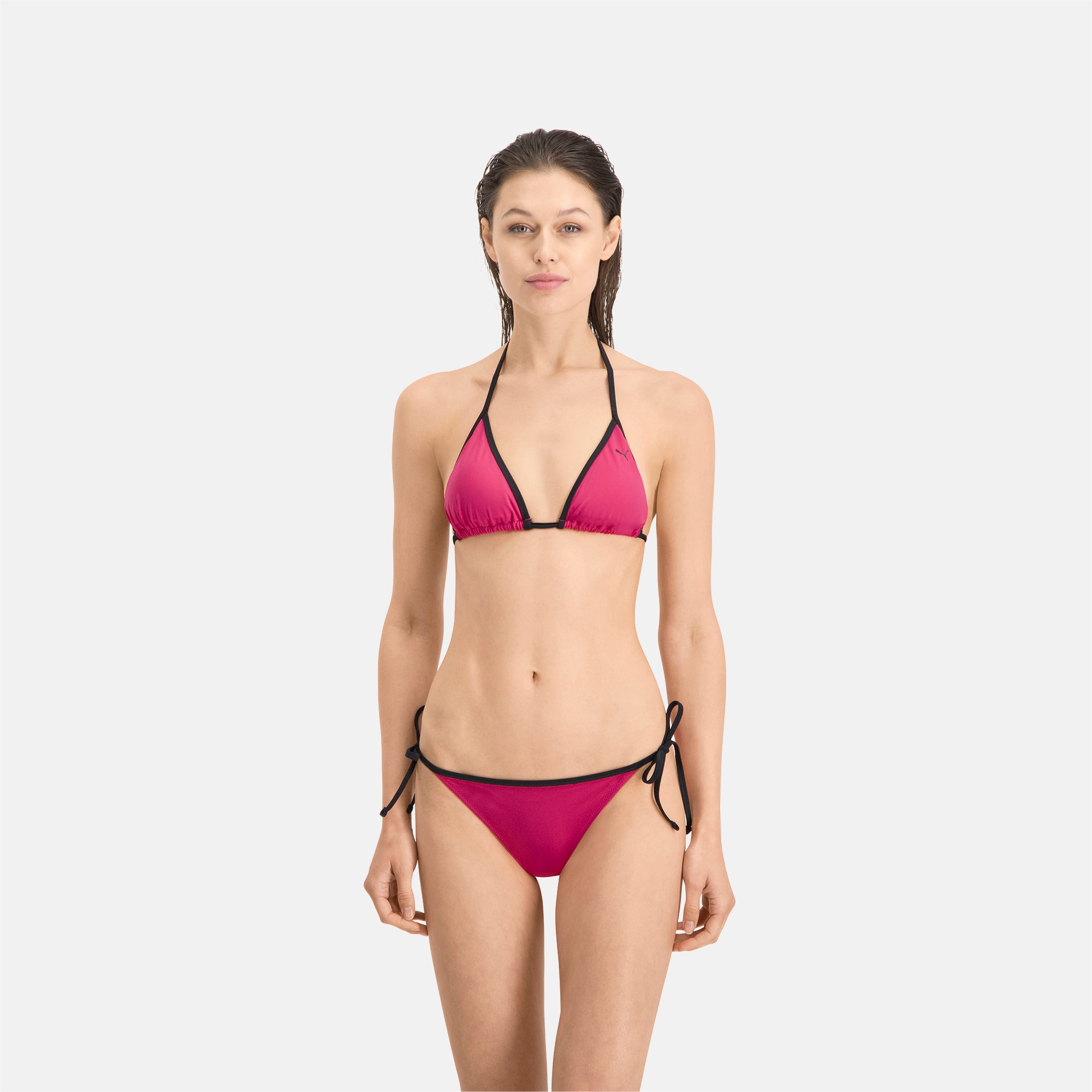 Haut de bikini triangle PUMA Swim pour Femme, Rose, Taille L, Vêtements