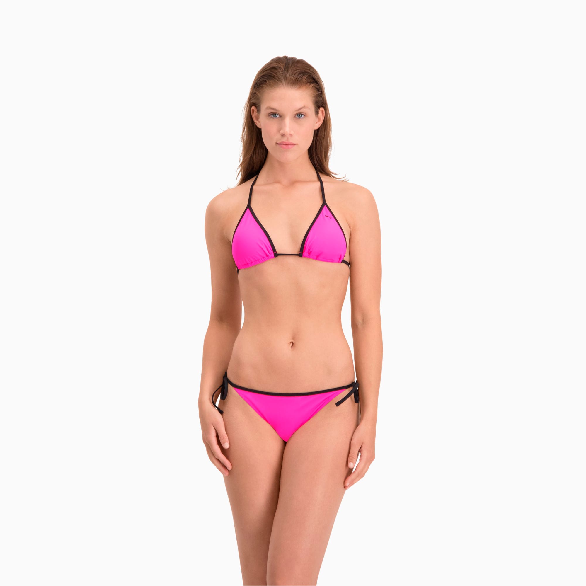 Image of PUMA Swim Damen Bikinihose mit seitlicher Schnürung | Mit Aucun | Rosa | Größe: XS