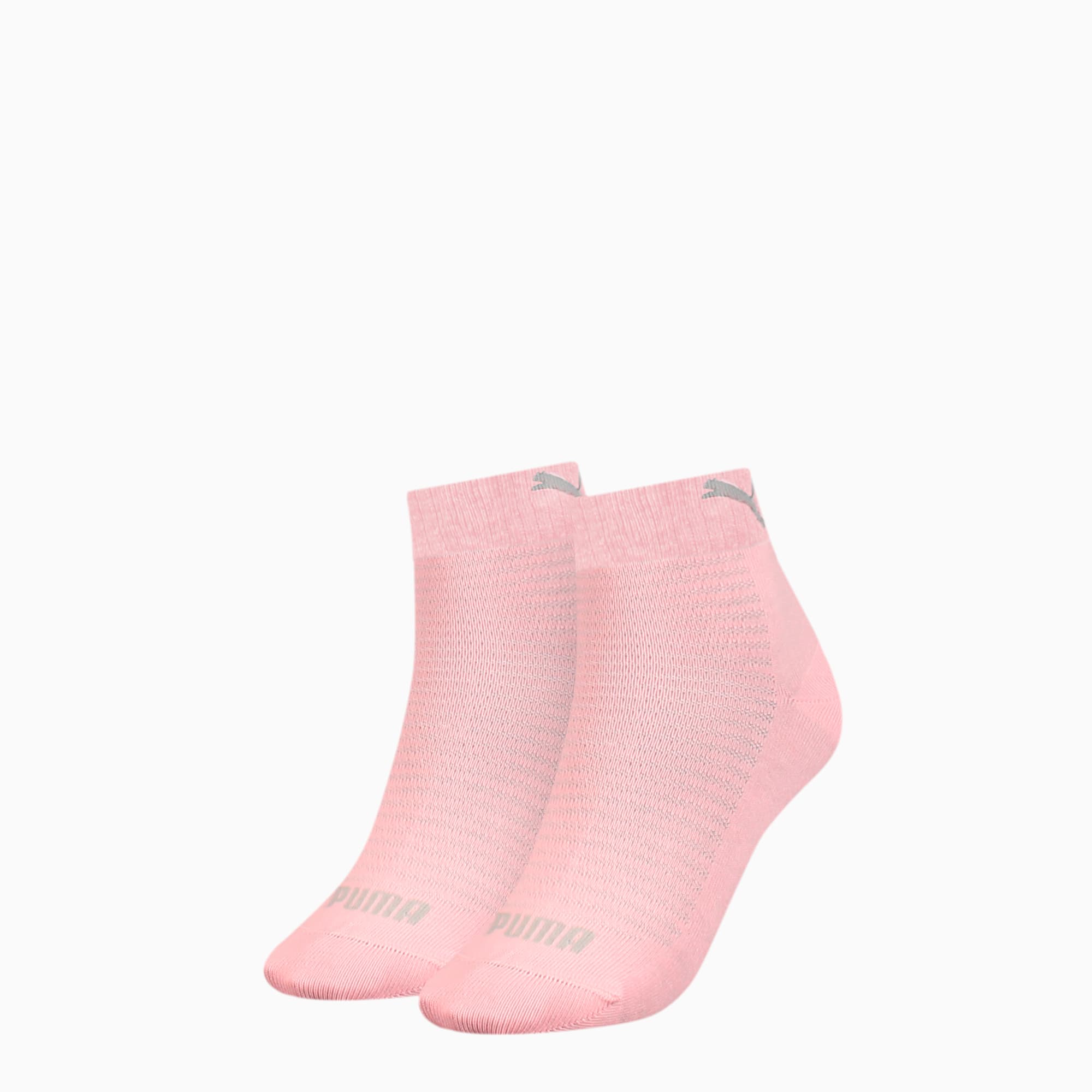 PUMA Lot de 2 paires de chaussettes mi-montantes femme, Rose, Taille 35-38, Vêtements