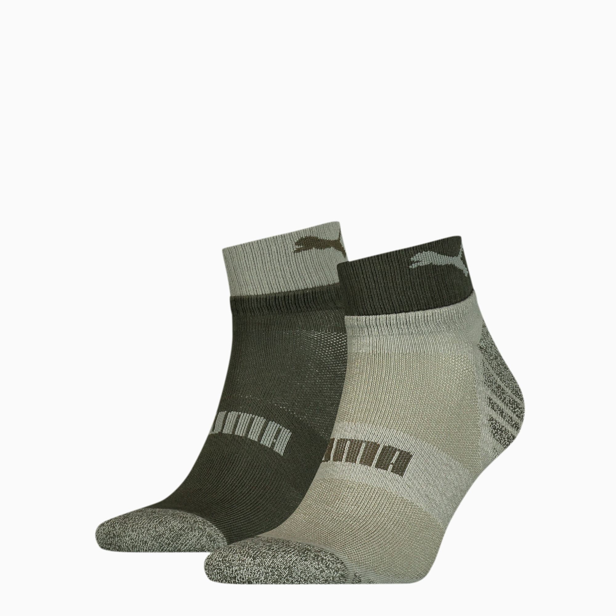 PUMA Lot de 2 paires de chaussettes mi-montantes Seasonal homme, Vert, Taille 39-42, Vêtements