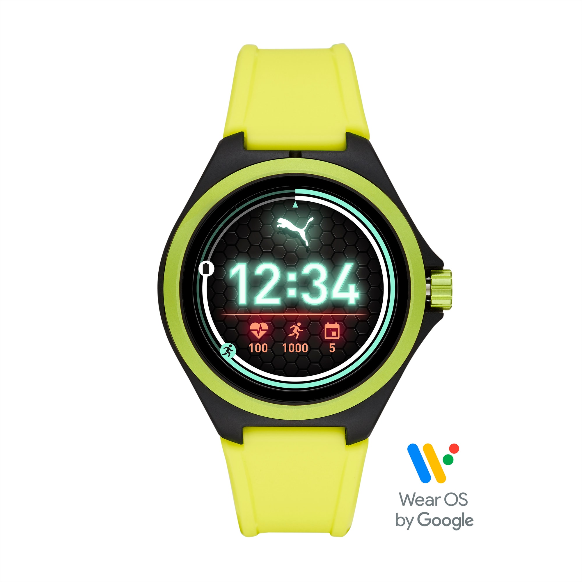 Montre Smartwatch PUMA Gen 4 Heart Rate (jaune), Jaune/Noir, Taille 42mm, Accessoires