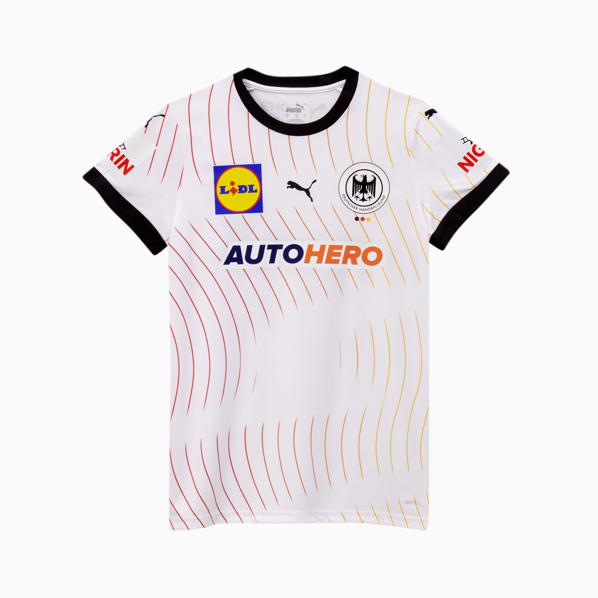 PUMA Camiseta De Local De Alemania 2024 De Balonmano Para Mujer, Blanco/Negro