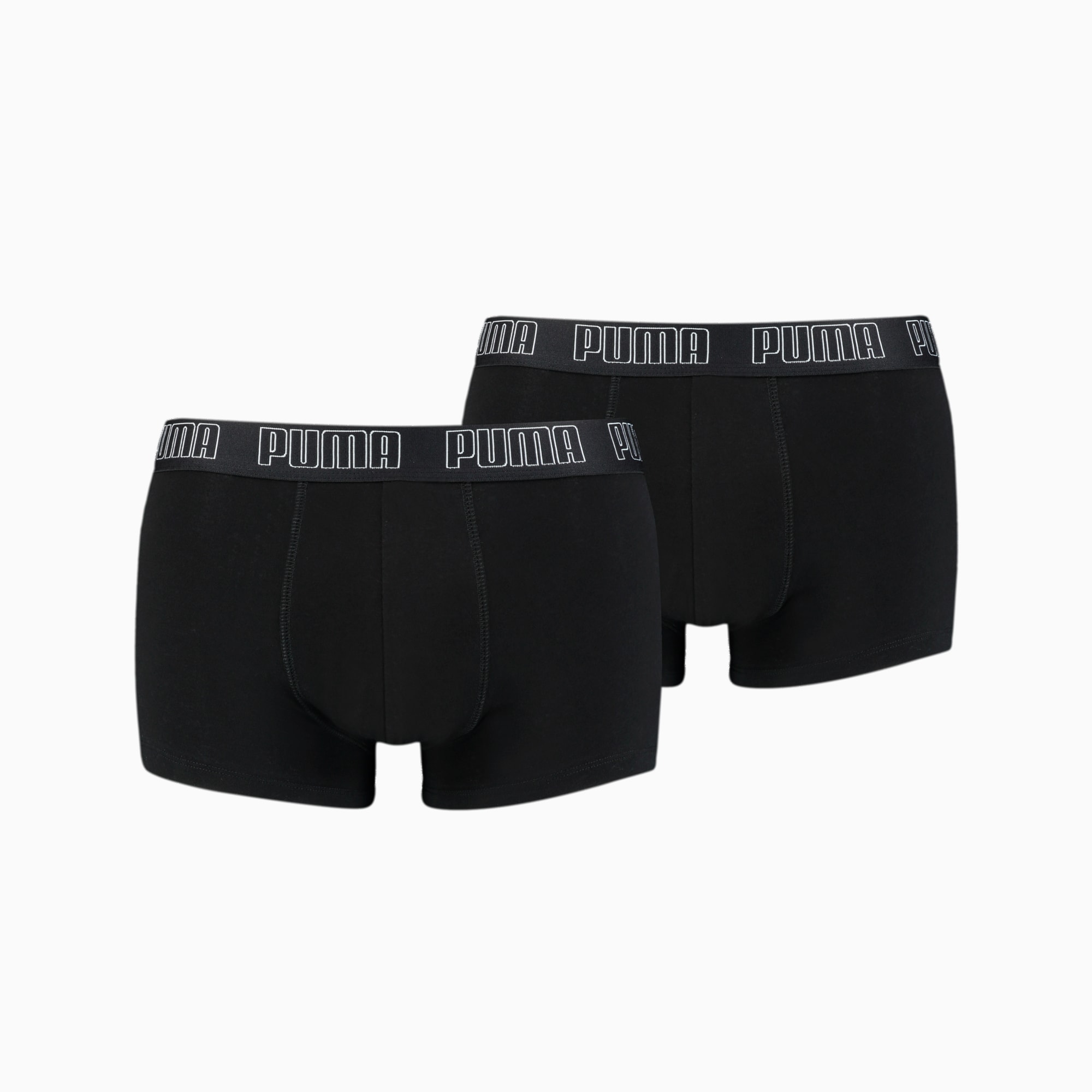 PUMA Basic Men's Trunks 2 Pack, Black, Size XL, Clothing