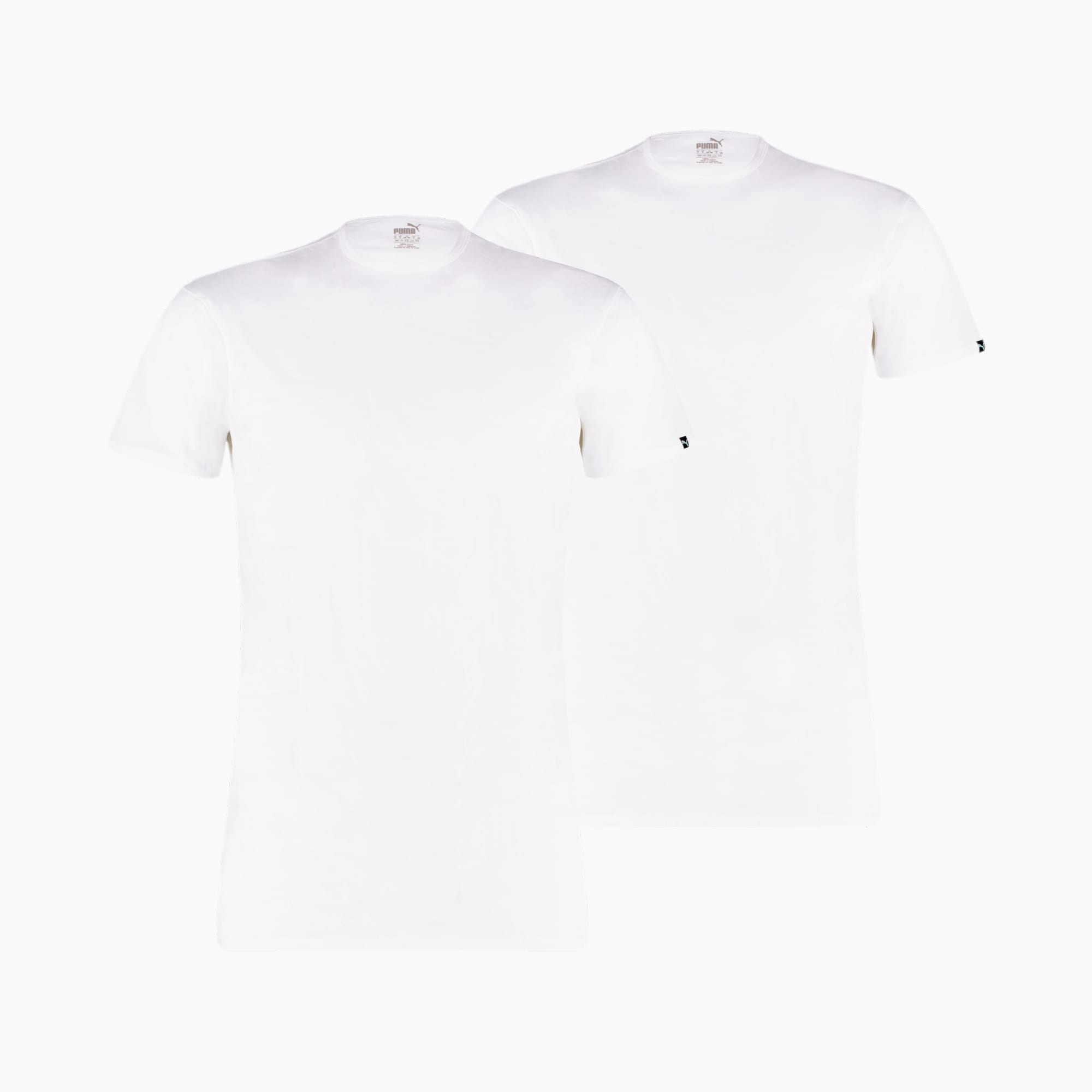 T-Shirt PUMA Basic Girocollo Uomo Confezione Da 2, Bianco/Altro