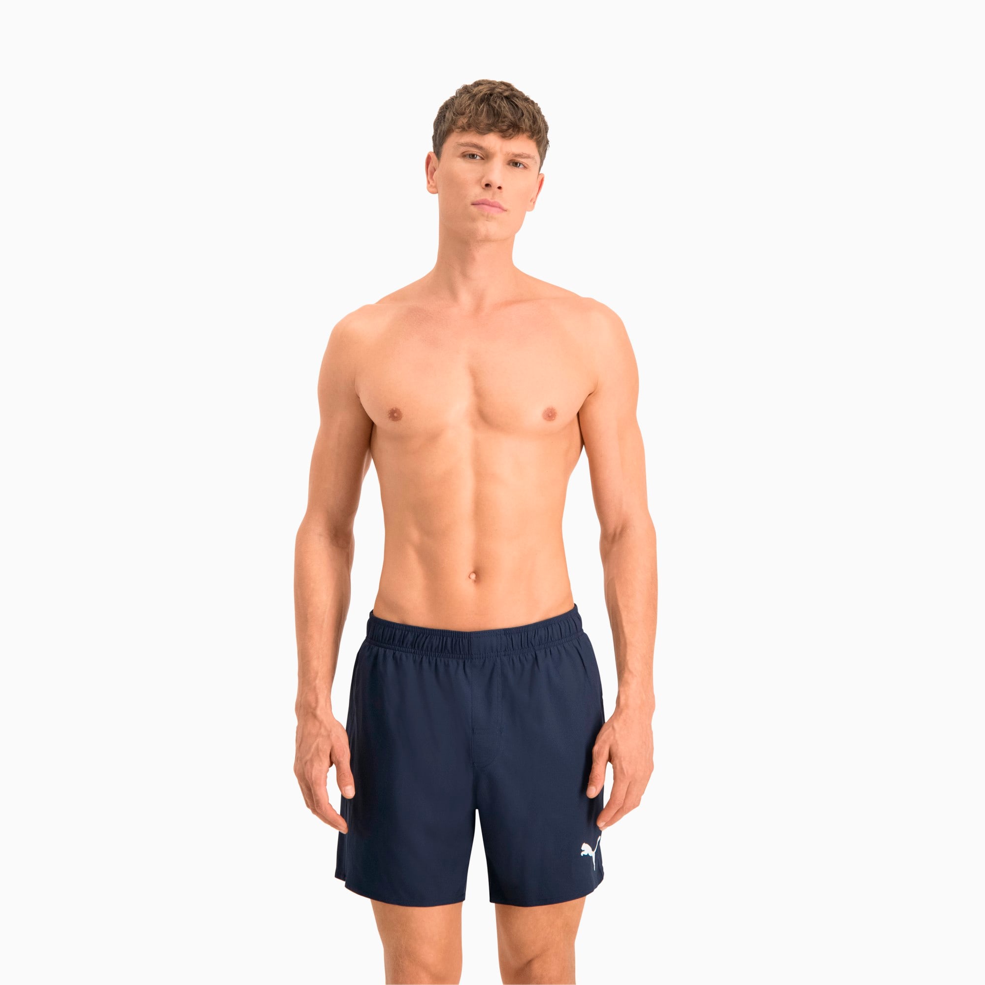 PUMA Short de bain mi-long Swim pour Homme, Bleu, Taille S, Vêtements