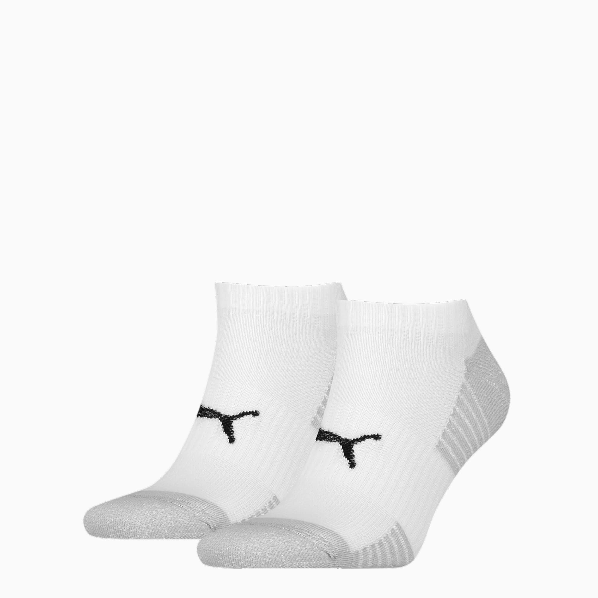 PUMA Sport Gepolsterte Sneaker-Socken 2er-Pack Schuhe Für Damen, Weiß, Größe: 35-38, Kleidung