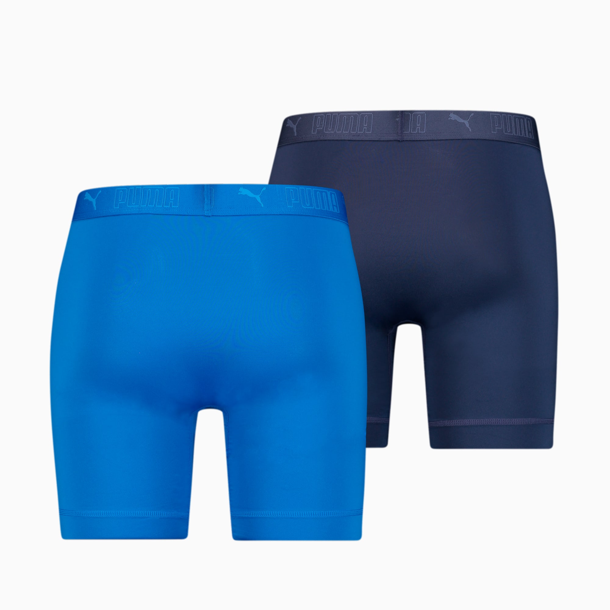 PUMA sport 2P microfiber long boxers blauw - S