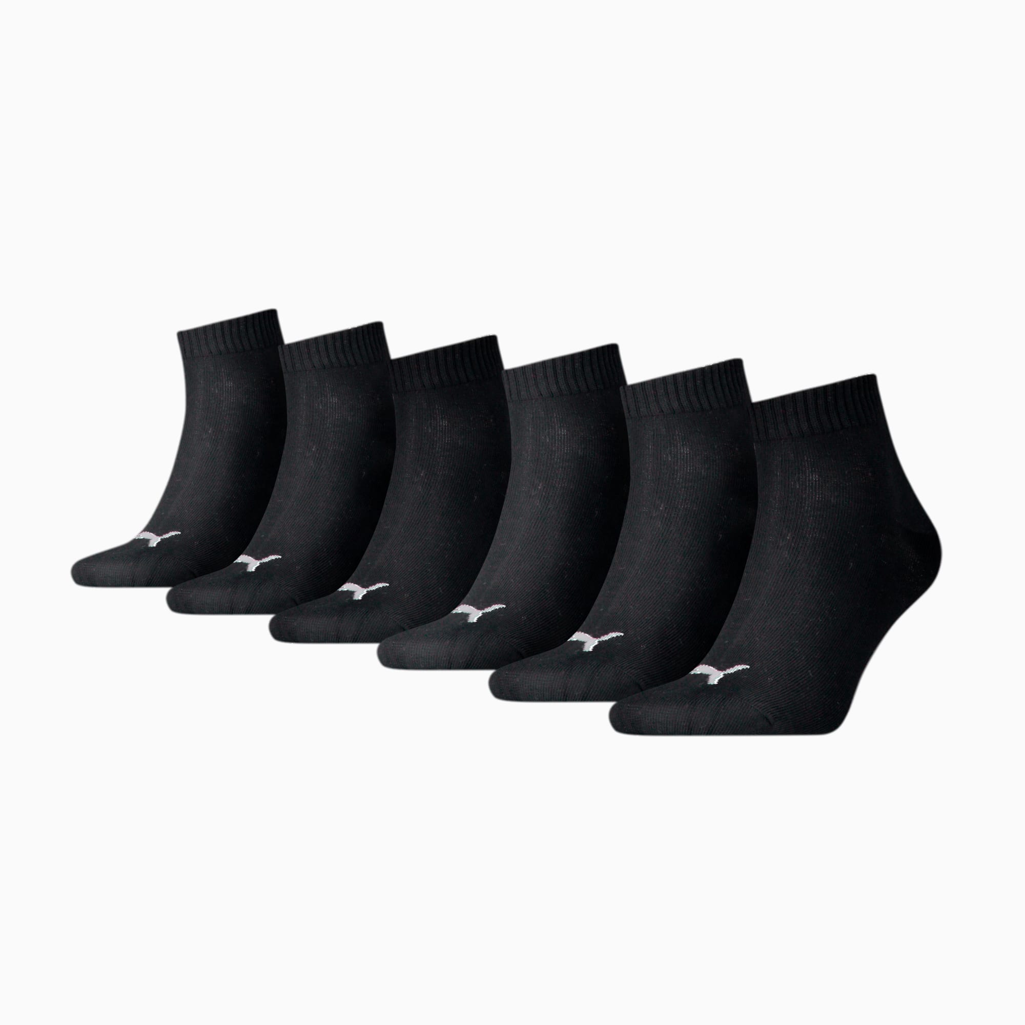 PUMA Quarter-Socken (6er-Pack) Für Damen, Schwarz, Größe: 43-46, Kleidung