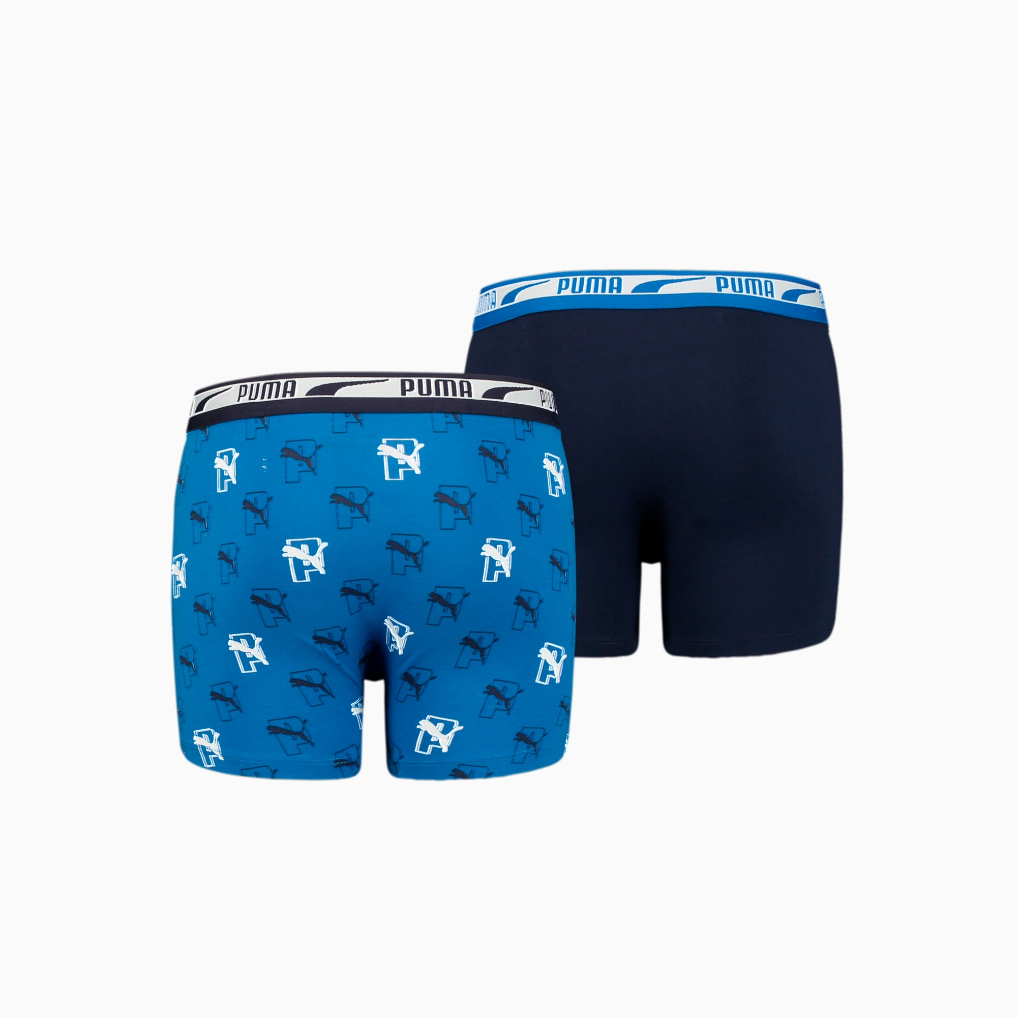 PUMA jongens everyday 2P boxers logo & initial blauw - 158/164