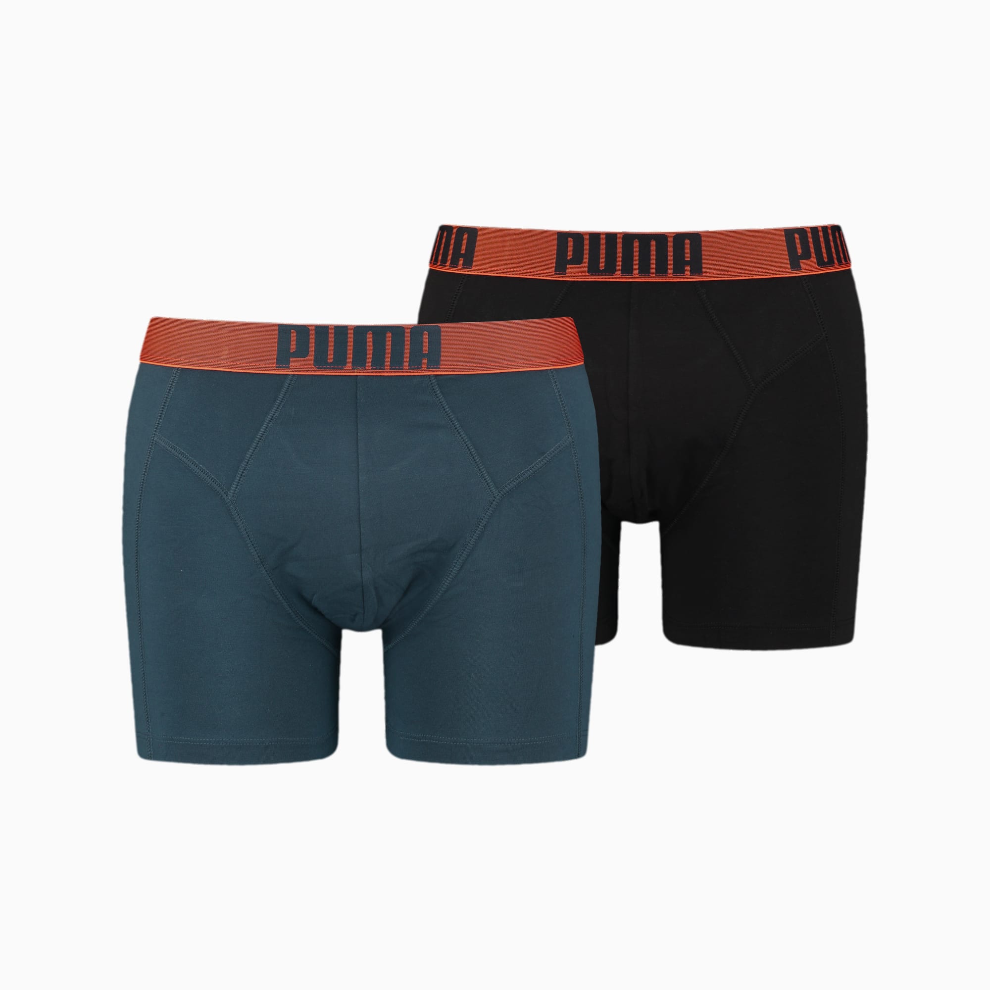 PUMA Men's Tailored Fit Pouch Boxers 2 Pack, Dark Blue