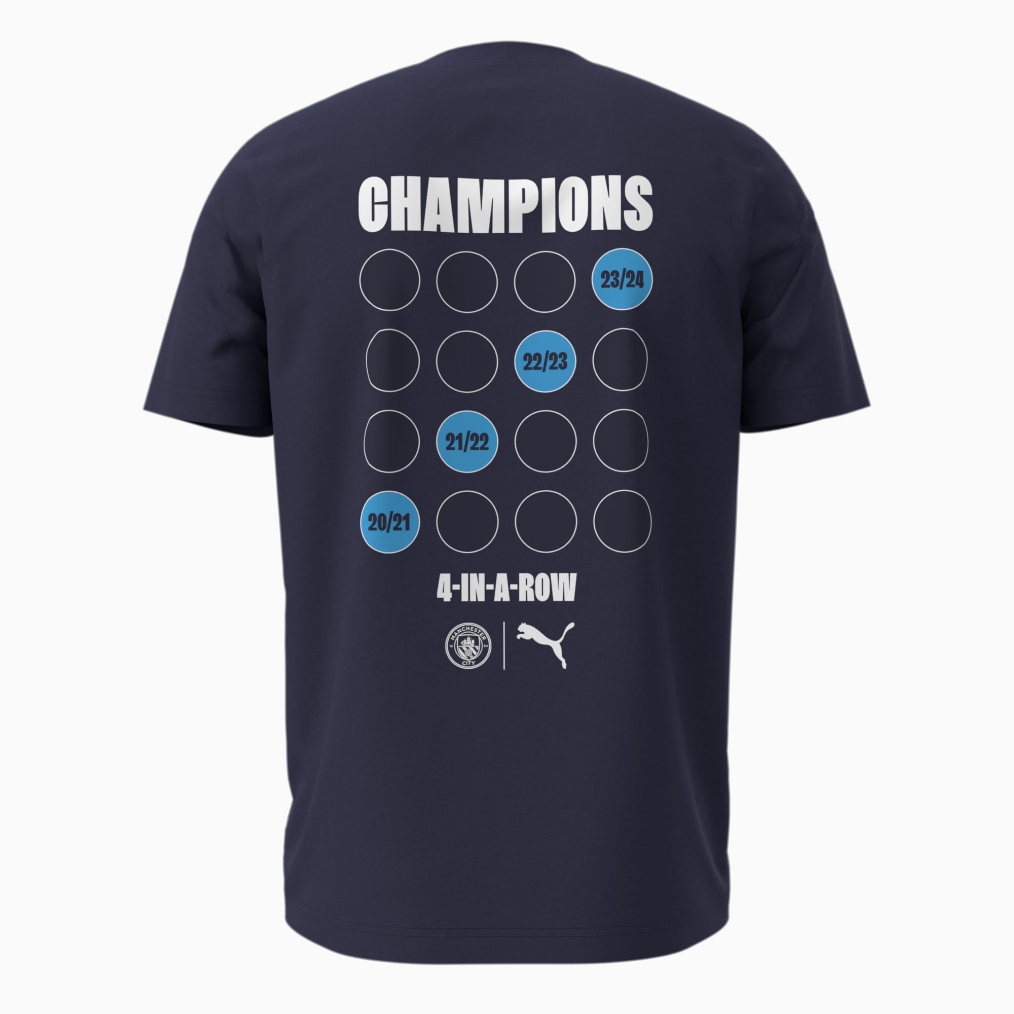 PUMA Manchester City Connect 4 Winners'T-shirt, Blauw