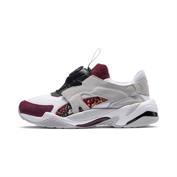 Chaussure Basket PUMA x LES BENJAMINS Thunder Disc, Blanc/Gris, Taille 41