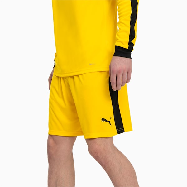 PUMA Short LIGA pour Homme, Jaune/Noir, Taille XS