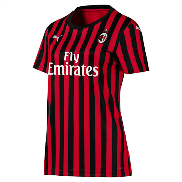 PUMA Maillot Domicile AC Milan Replica pour Femme, Rouge/Noir, Taille S