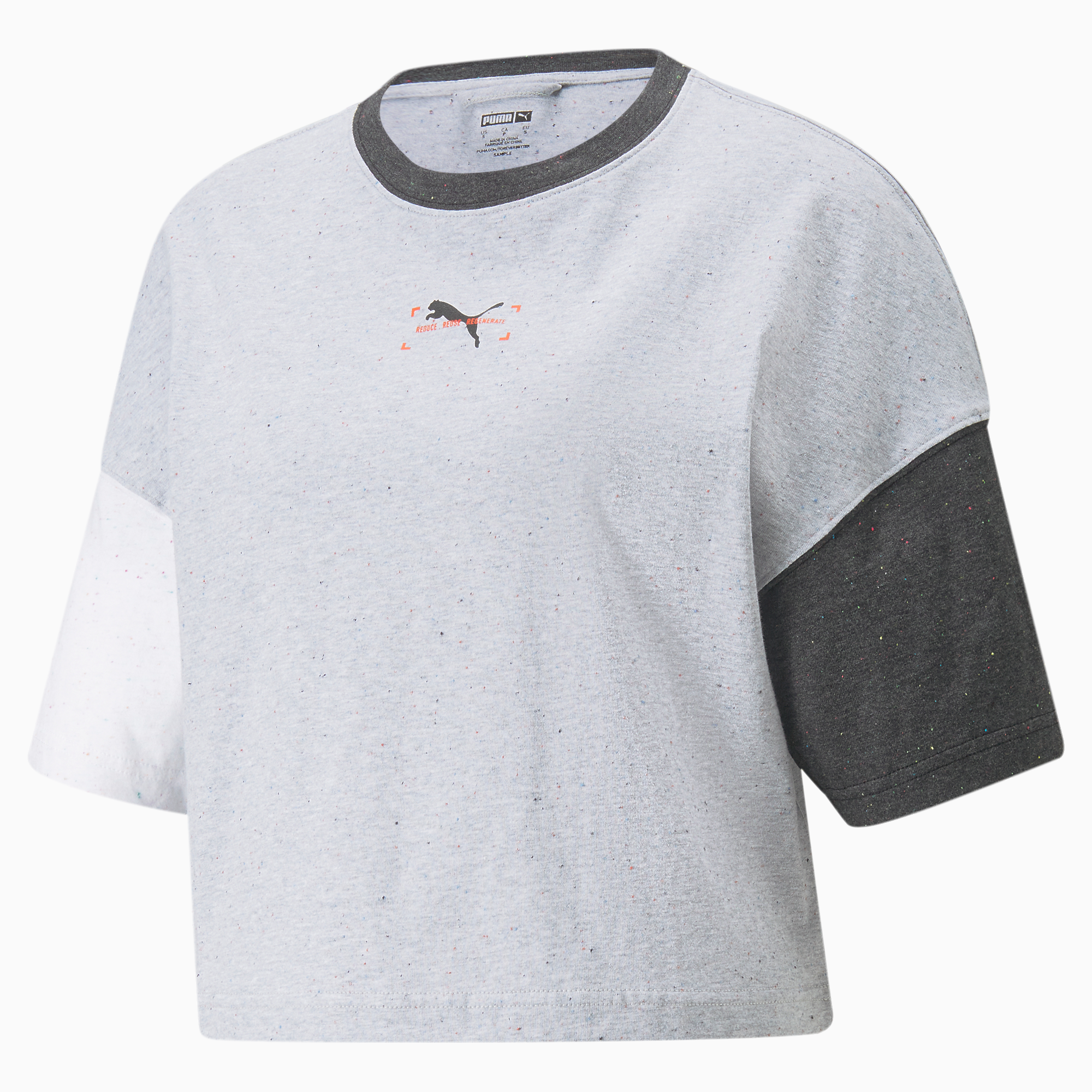 RE:Collection Oversized Women's Tee, Light Gray Heather