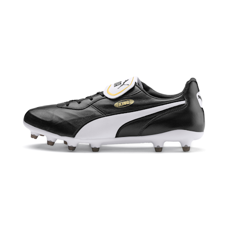 KING Top FG Football Boots, Puma Black-Puma White, small
