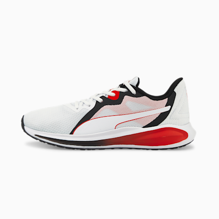 Twitch Runner hardloopschoenen, Puma White-High Risk Red, small