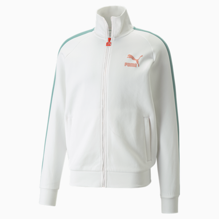 Iconic T7 Double Knit Men's Track Jacket, Puma White-GO FOR, small