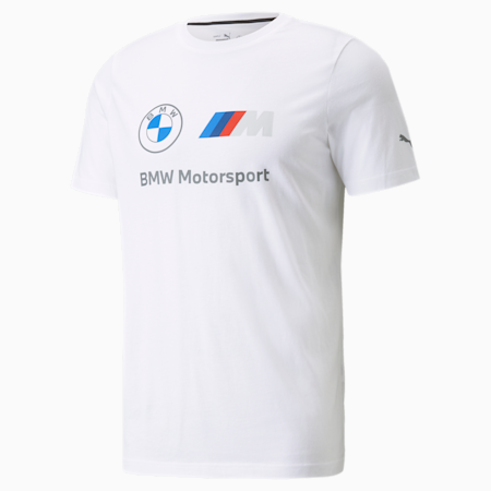 T-shirt BMW M Motorsport Essentials Logo da uomo, Puma White, small
