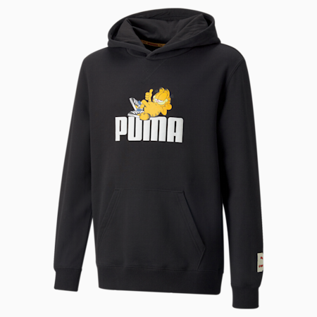 PUMA x GARFIELD Youth Hoodie, Puma Black, small