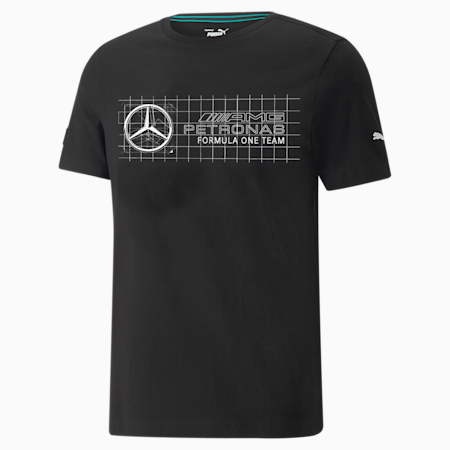 T-shirt con logo Mercedes F1 Uomo, Puma Black, small