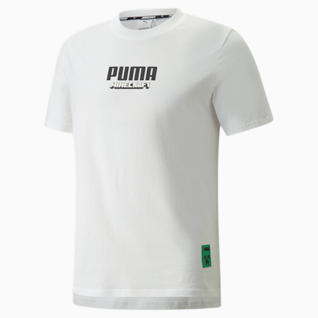 T-Shirt PUMA x MINECRAFT Graphic Homme, Puma White, small