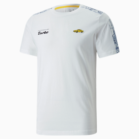 T-shirt de sports automobiles Porsche Legacy T7 Homme, Puma White, small