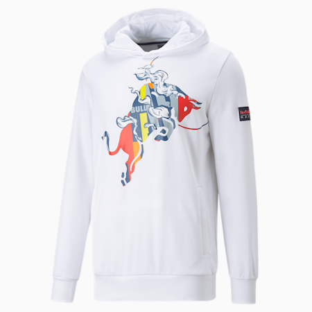 Red Bull Racing Dynamic Bull hoodie met logo voor heren, Puma White, small