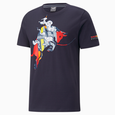 Red Bull Racing Dynamic Bull T-shirt met logo voor heren, NIGHT SKY, small