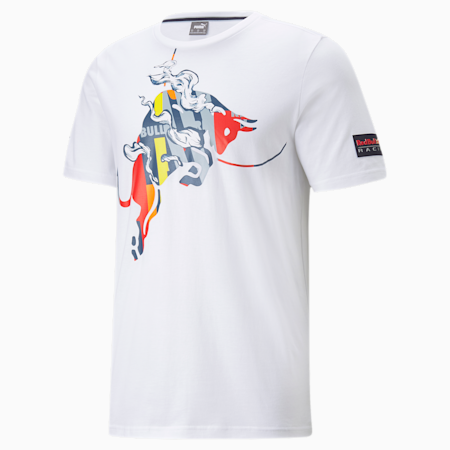 Red Bull Racing Dynamic Bull Logo T-Shirt Herren, Puma White, small