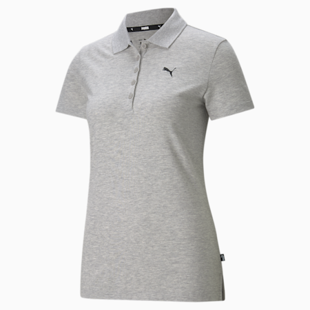 Essentials Damen Poloshirt, Light Gray Heather-CAT, small