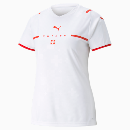 Switzerland Away Replica Women's Jersey, Puma White-Puma Red, small