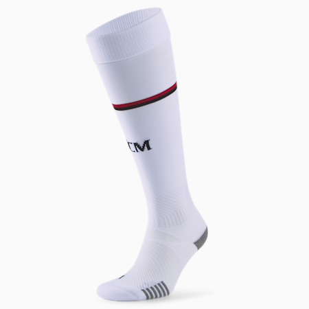 A.C. Milan Football Striped Replica Socks Men, Puma White-Tango Red -Puma Black, small