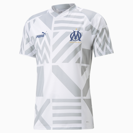Olympique de Marseille Fußball Prematch Trikot Herren, Puma White-Limoges, small