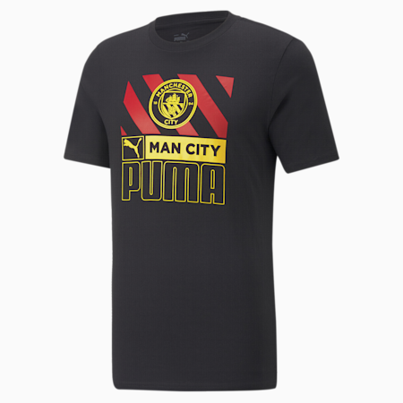Manchester City F.C. Fußball ftblCore T-Shirt Herren, Puma Black-Tango Red, small
