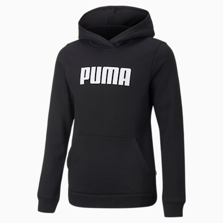Essentials Full-Length Youth Hoodie, Puma Black, small