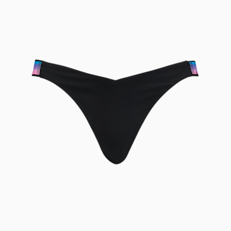 Braguita de bikini brasileña PUMA Swim V-Shape para mujer, black combo, small