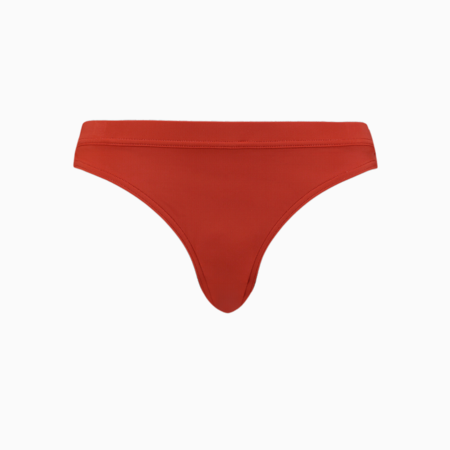 PUMA Swim Sporty Women's Bikini Bottom, brown combo, small