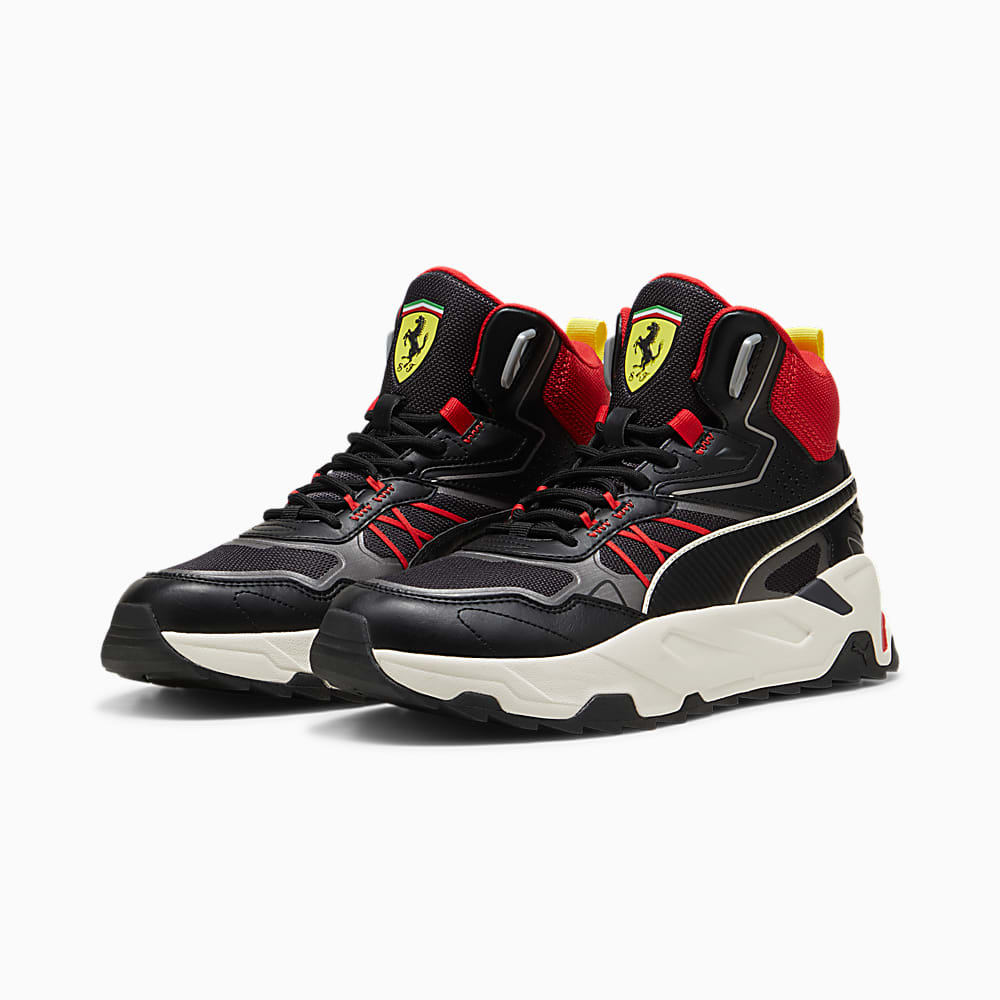 Scuderia Ferrari Trinity Mid WTR Erkek Spor Ayakkab Siyah Puma Sku 308576 01 PUMA Turkiye Resmi Al veri Sitesi