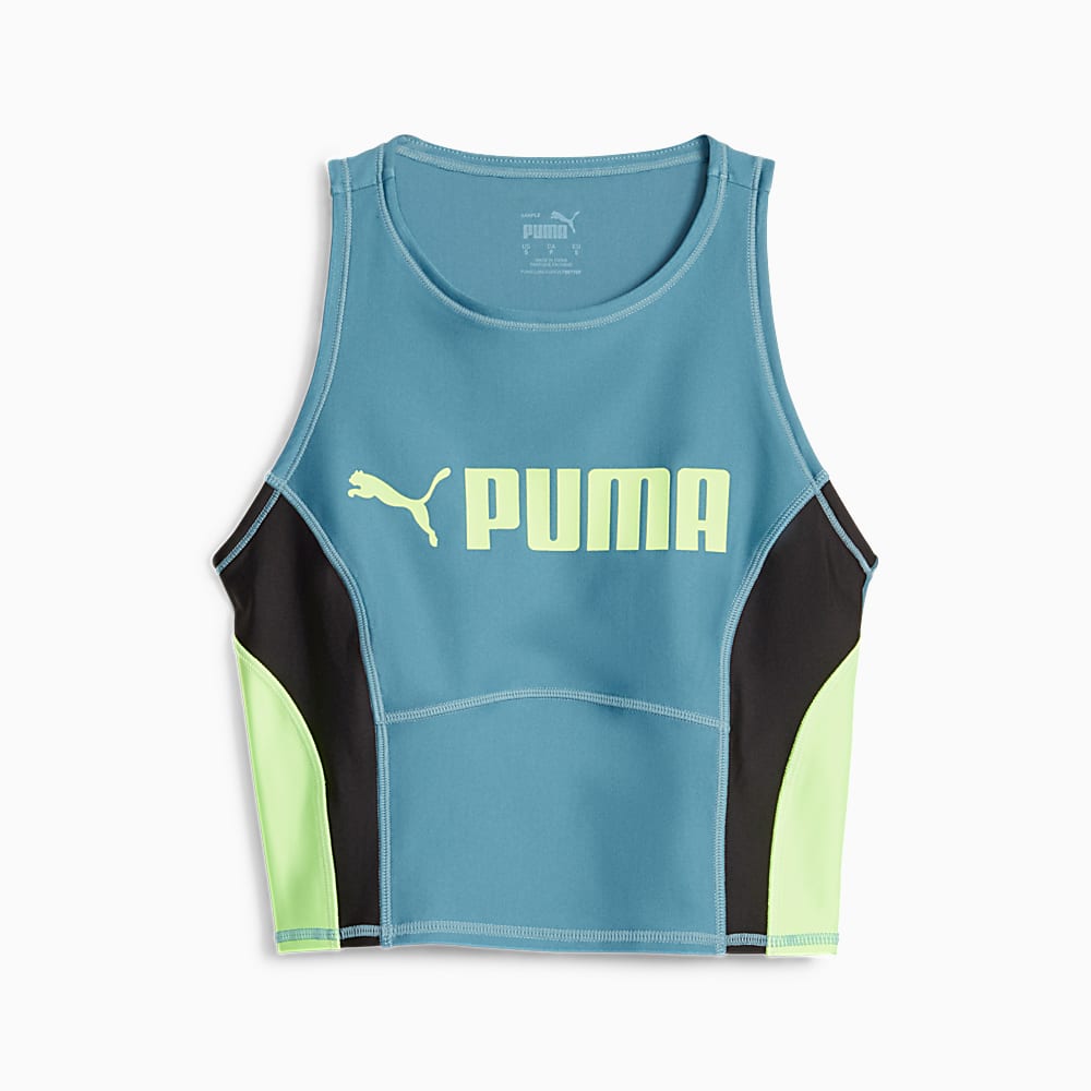 PUMA FIT Kad n Antrenman Crop Ust Mavi Puma Sku 523840 48 PUMA Turkiye Resmi Al veri Sitesi