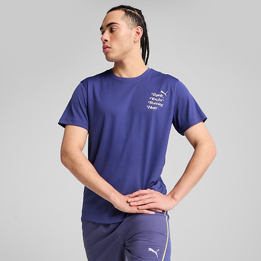 Görüntü Puma GRAPHICS Slogan Erkek Koşu Tişörtü #1