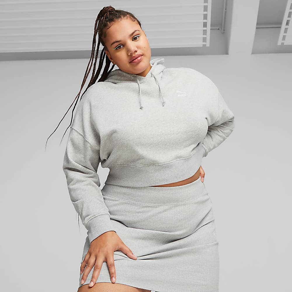 Görüntü Puma CLASSICS Kadın Crop Kapüşonlu Sweatshirt #2