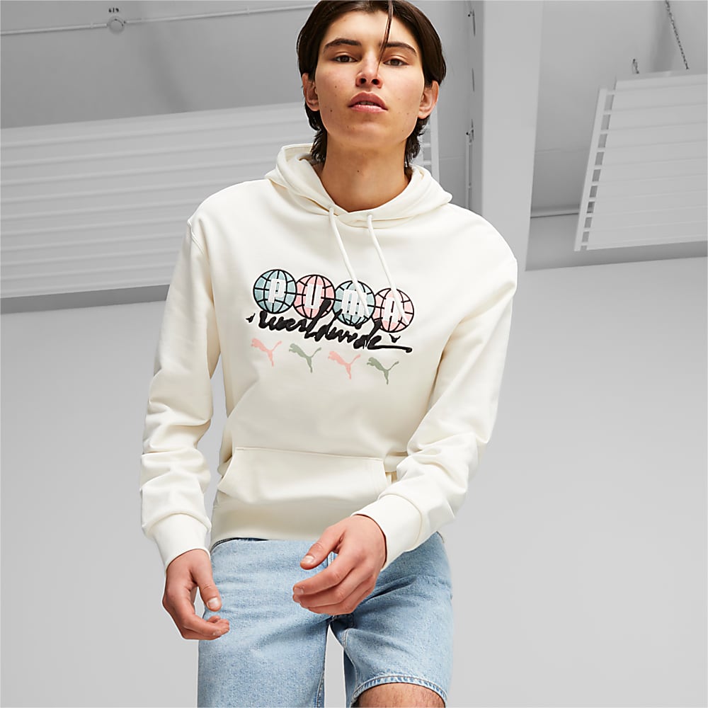 Görüntü Puma SWxP PUMA WORLDWIDE Erkek Kapüşonlu SWEATSHIRT #1