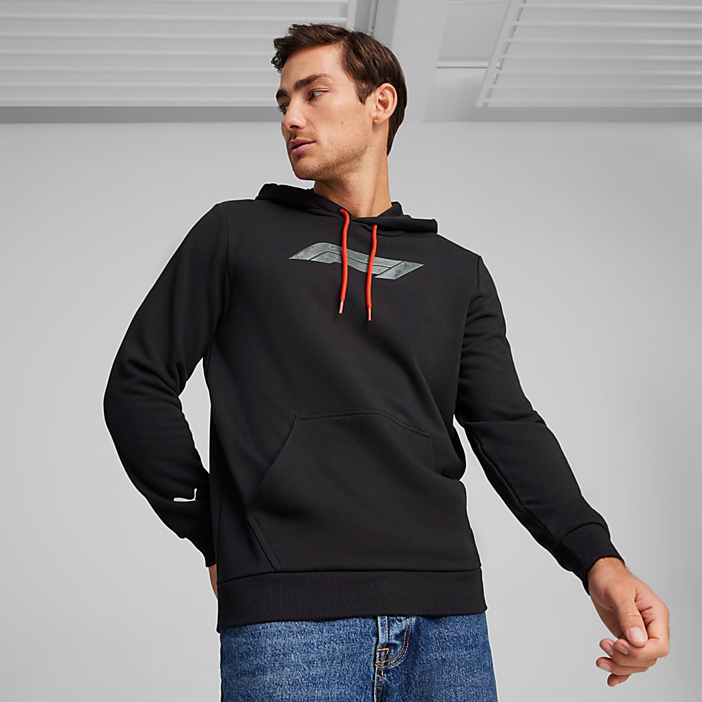 Görüntü Puma F1 Motorsport Logo GRAPHIC Erkek Kapüşonlu SWEATSHIRT #1