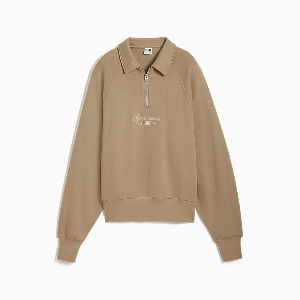 Görüntü Puma CLASSICS+ Kadın Yarım Fermuar Polo Yaka Tişört #5
