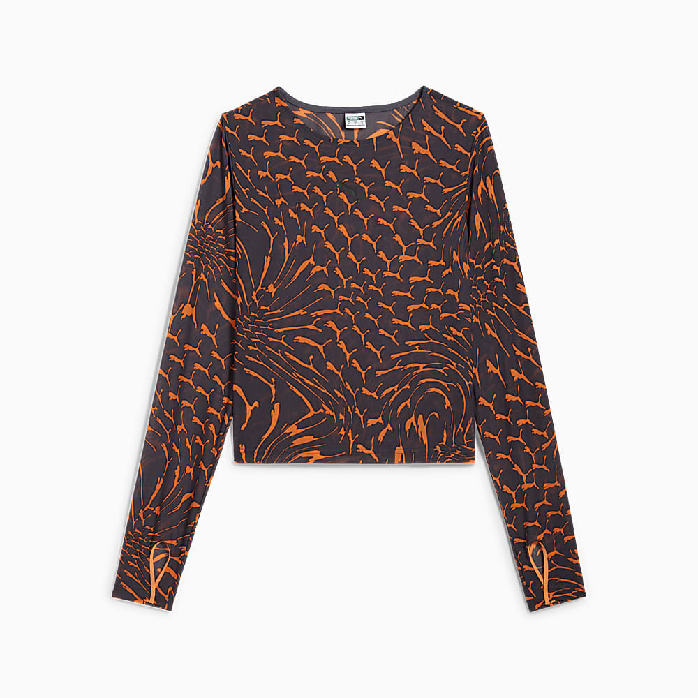 DARE TO Mesh Kad n Uzun Kollu Ti ort Gri Puma Sku 626639 69 PUMA Turkiye Resmi Al veri Sitesi