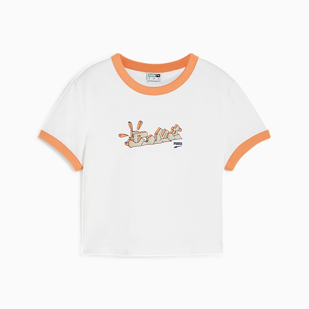 DOWNTOWN Kad n Grafik Baby Tee Beyaz Puma Sku 626654 52 PUMA Turkiye Resmi Al veri Sitesi
