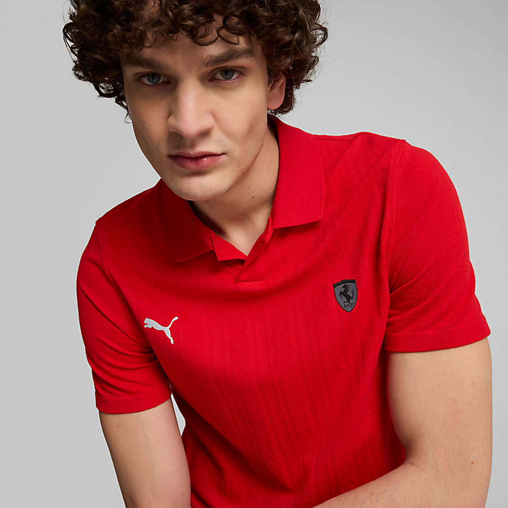 Scuderia Ferrari Style Erkek Jacquard Polo