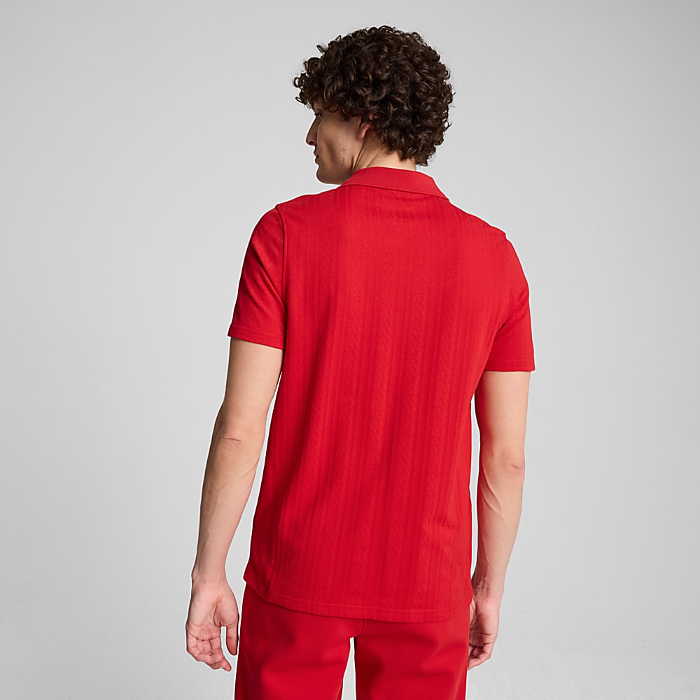 Scuderia Ferrari Style Erkek Jacquard Polo